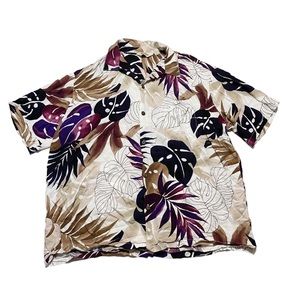 Paradise Bay Short Sleeve Casual Button Down Hawaiian Shirt Made in Hawaii 2XL